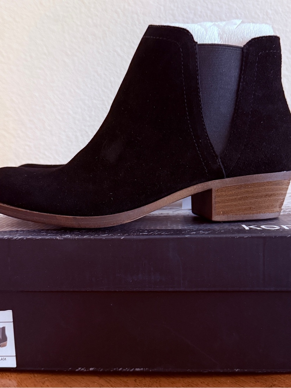 Kensie Garry Black Suede Leather Boot